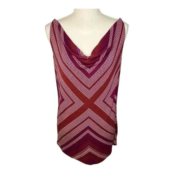 Cabi Women's Small Geometric Dot Print Drape Tank Top  Multicolor Sleeveless‎ - Picture 1 of 8